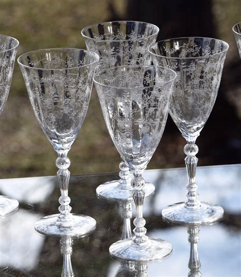 antique crystal stemware patterns.